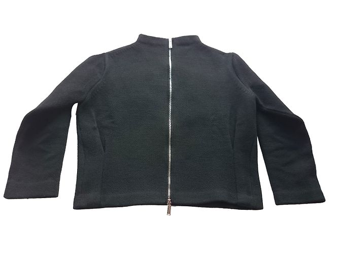 Dsquared2 Pullover mit Reißverschluss schwarz Wolle 