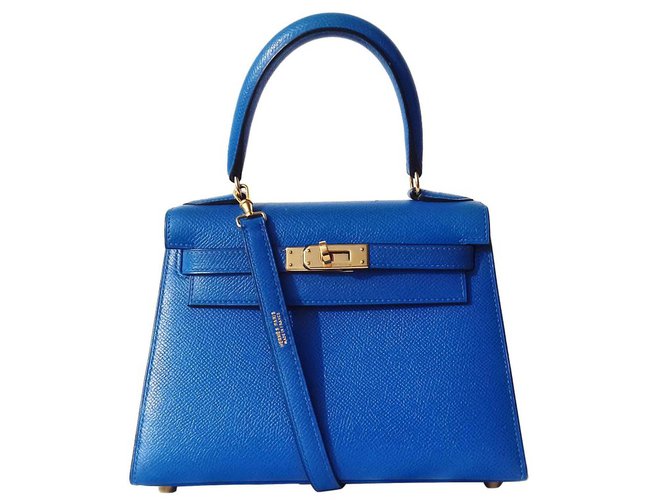 Hermès Mini kelly Azul Cuero  ref.65902