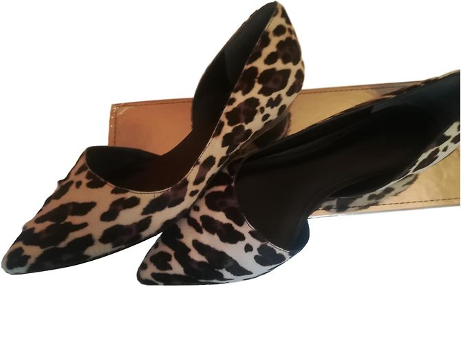 Bailarinas Belle Sigerson Morrison de pelo de pony estampado leopardo Estampado de leopardo
