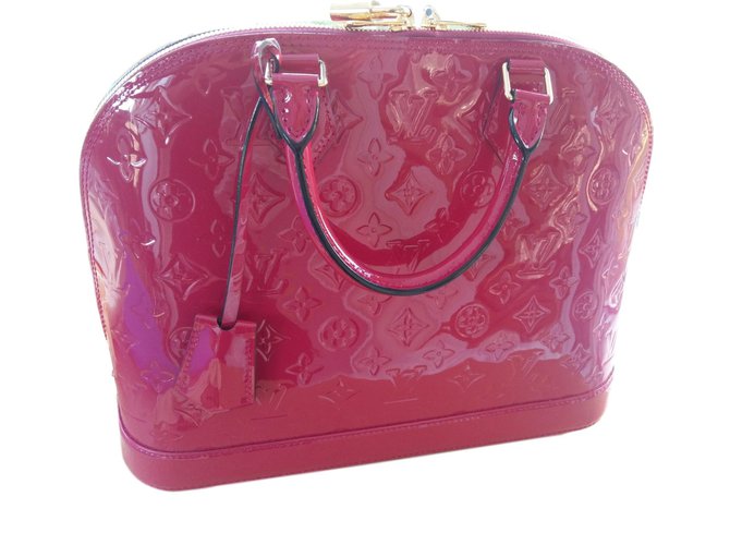 Louis Vuitton Alma Pink Purple Patent leather  ref.65947