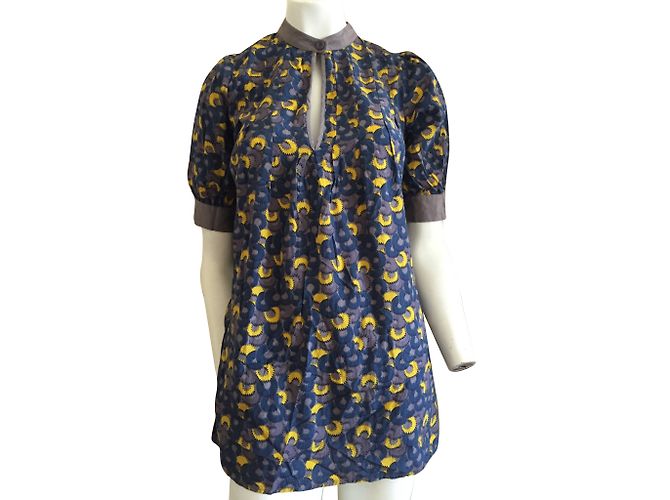 Abito in seta Bruuns Bazaar blu