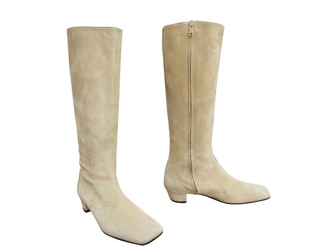 Botas Robert Clergerie em camurça bege