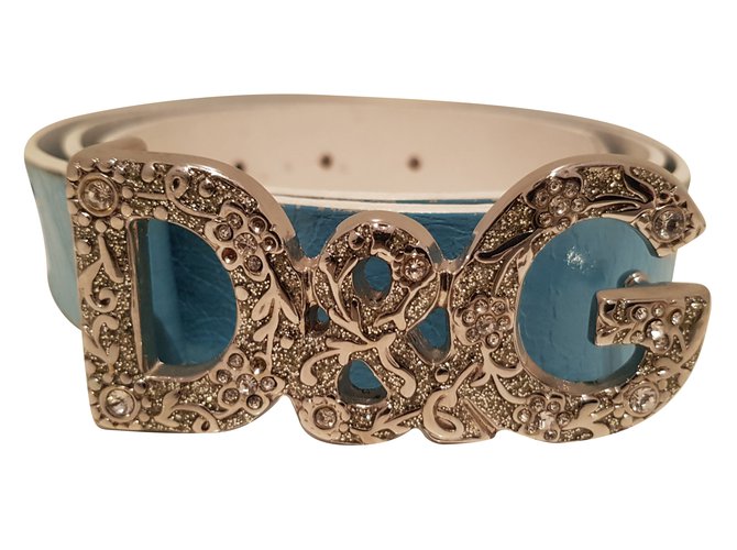 Dolce & Gabbana Belts Blue Leather  ref.66007