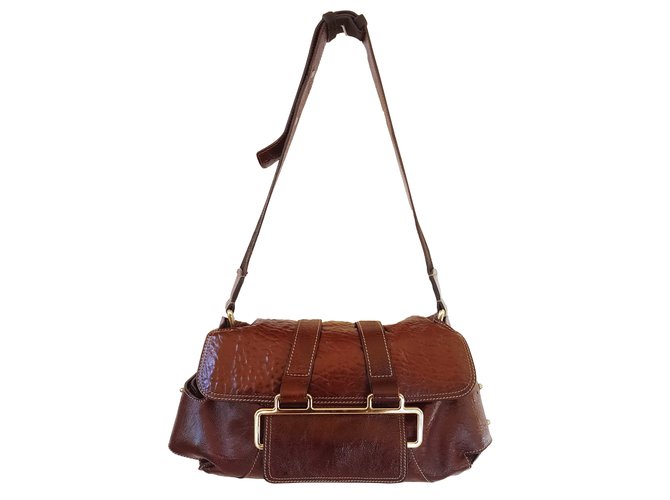 Chloé Handbags Brown Patent leather  ref.66008