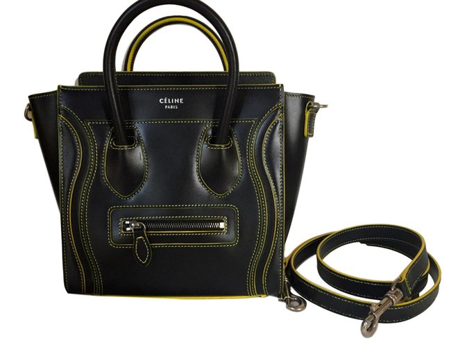 Céline nano luggage bag Black Leather  ref.66077