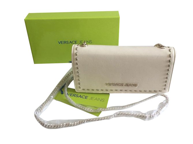 Versace clutch bag Beige  ref.66079