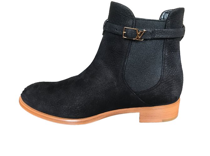 Stivaletti Louis Vuitton in pelle nera 40.5 Nero