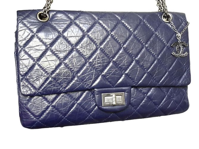 Chanel 2.55 Reissue Blu navy Pelle
