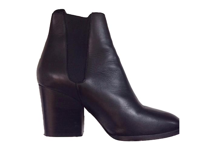 The Kooples Ankle Boots Black Leather  ref.66142