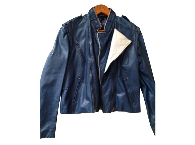 Marc Jacobs Blazers Jackets Blue Leather  ref.66178