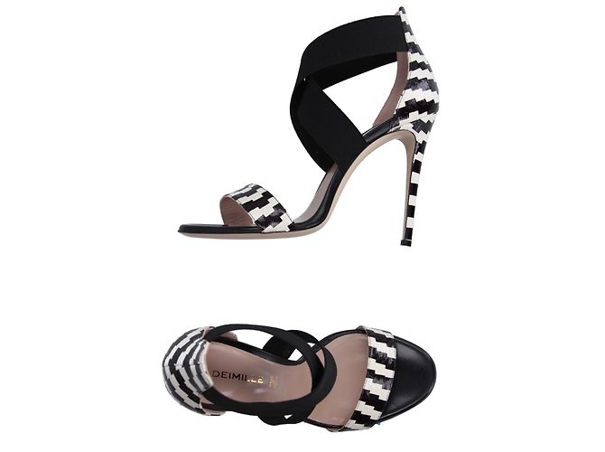 Autre Marque Sandali DEIMILLE in pelle nera tacco 10,5cm Nero