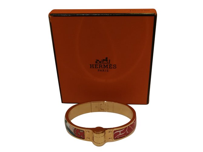 Hermès Bracelet charnière Argent Multicolore  ref.66231