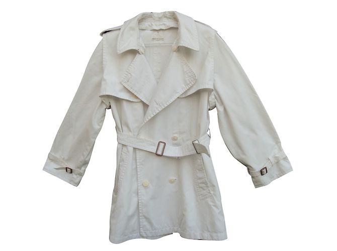 Hermès Gabardinas Blanco Algodón