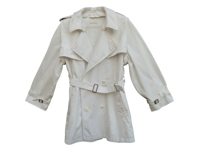 Hermès Trench Coats Branco Algodão  ref.66236