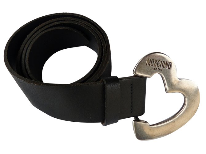 Moschino Belts Black Leather  ref.66250