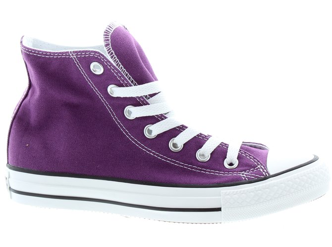 Converse Sneakers White Purple Cloth  ref.66258