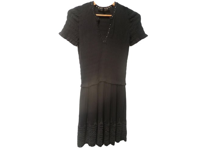Isabel Marant Dresses Black Cotton  ref.66354
