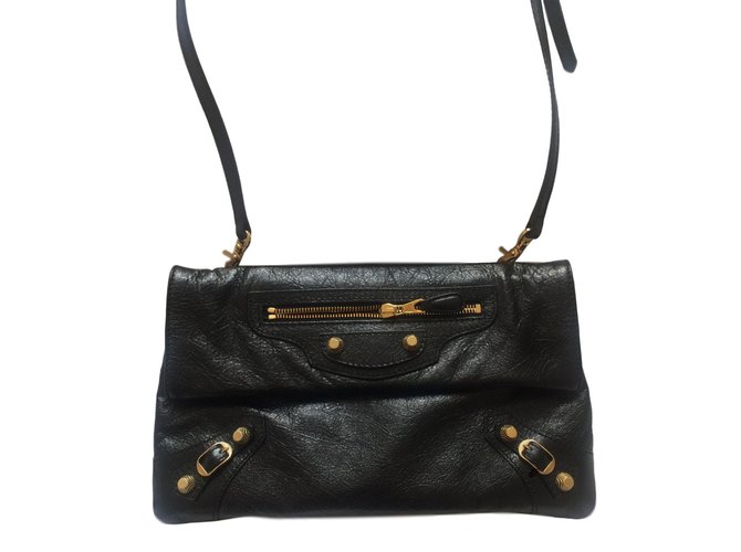 Balenciaga Clutch bags Black Leather  ref.66369