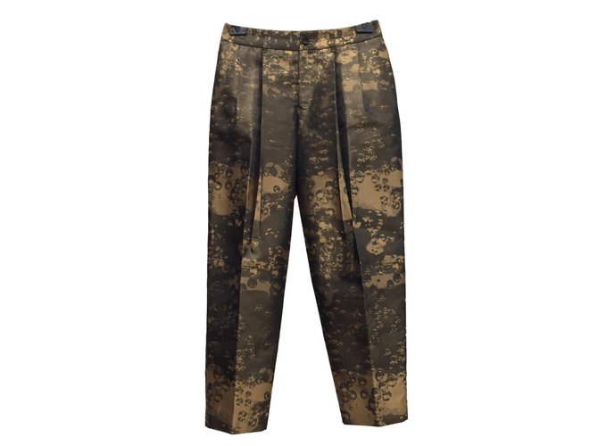 Issey Miyake Pants, leggings Bronze Polyester  ref.66376