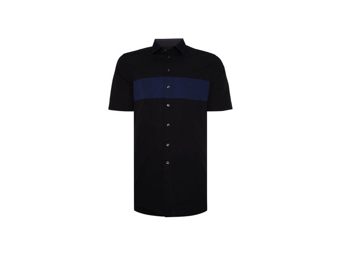 Diesel Shirts Black Blue Cotton  ref.66384