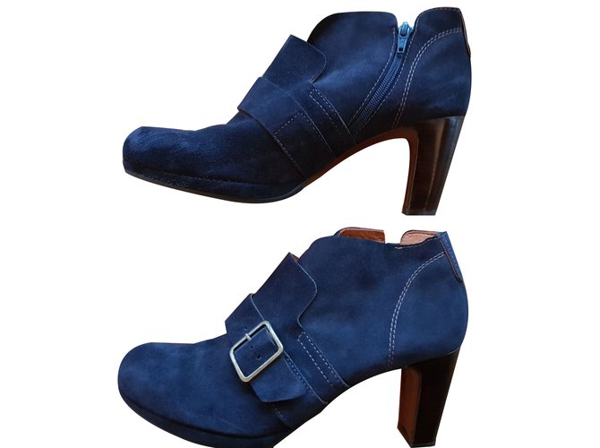 Chie Mihara navy blue suede ankle boots EU 40  ref.66417