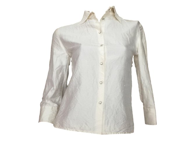 Roberto Cavalli Silk shirt Cream  ref.66459
