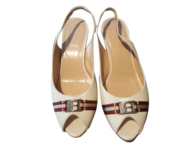 Bally Sandals White Leather  ref.66469
