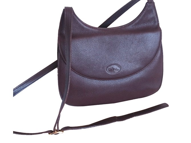 Longchamp Handbags Dark brown Leather  ref.66484