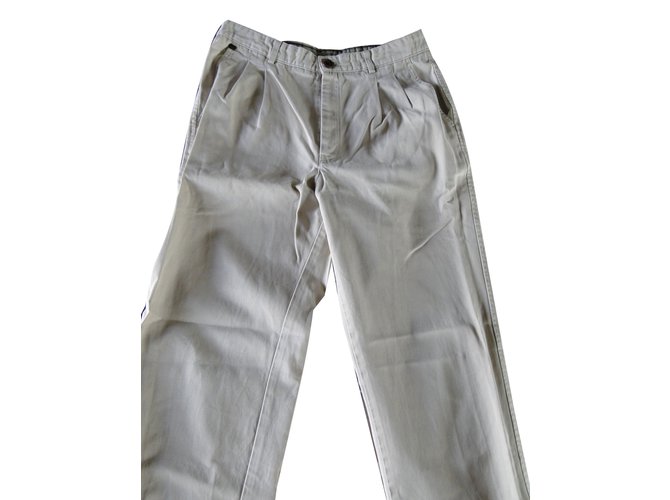 Lacoste Pants Beige Cotton  ref.66510