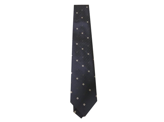 Bulgari Ties Navy blue Silk  ref.66533