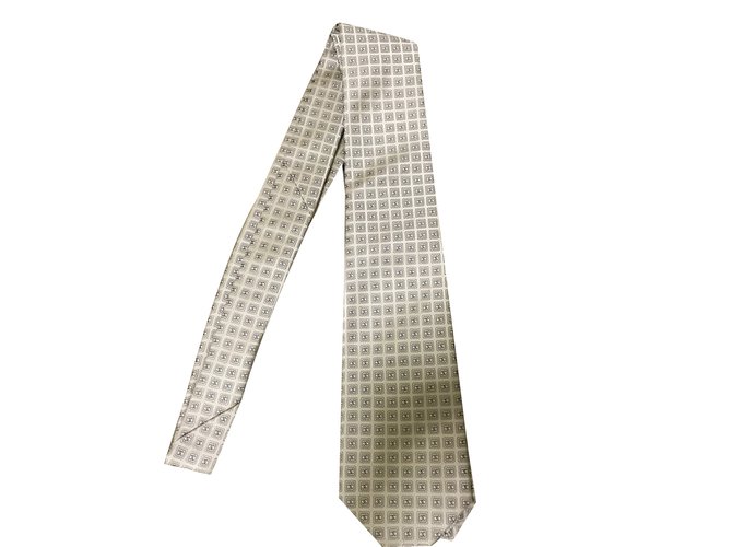 Chanel Krawatten Beige Seide  ref.66534