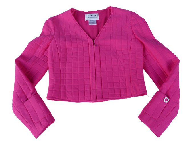 Chanel Jackets Pink Polyamide  ref.66559