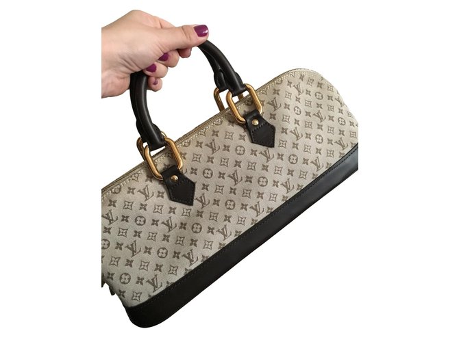 Louis Vuitton Handtaschen Creme Leinwand  ref.66581