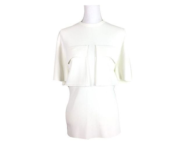 Camiseta Céline com bolso patch branca de algodão Branco