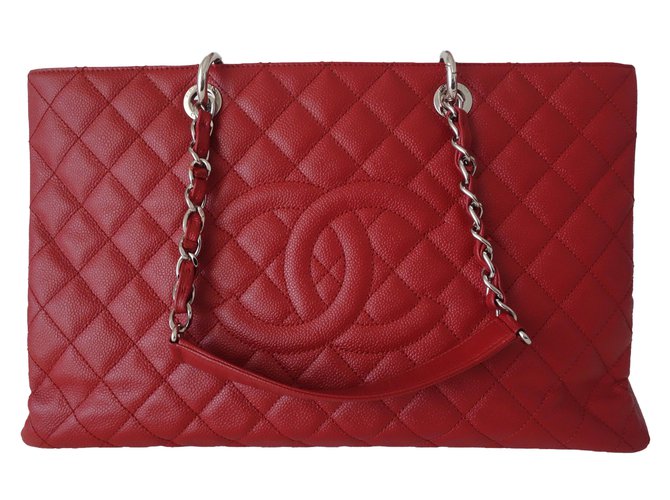 Chanel GST Rosso Pelle  ref.66620
