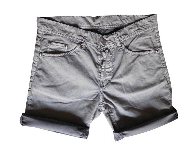 Ba&Sh Pantalones cortos Gris Algodón  ref.66661