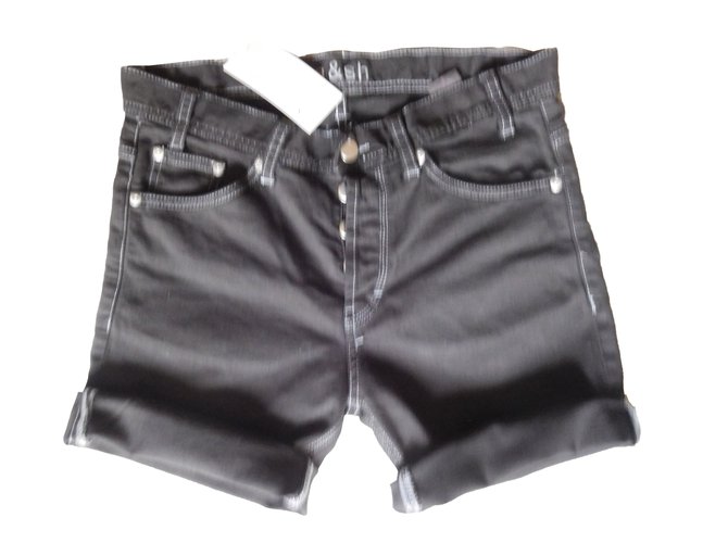 Ba&Sh Pantalones cortos Negro Algodón  ref.66662