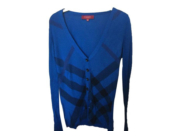 Burberry Knitwear Blue Cotton  ref.66664