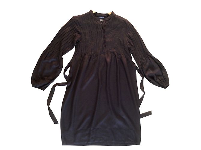 Vestido midi Antik Batik em viscose marrom Castanho escuro