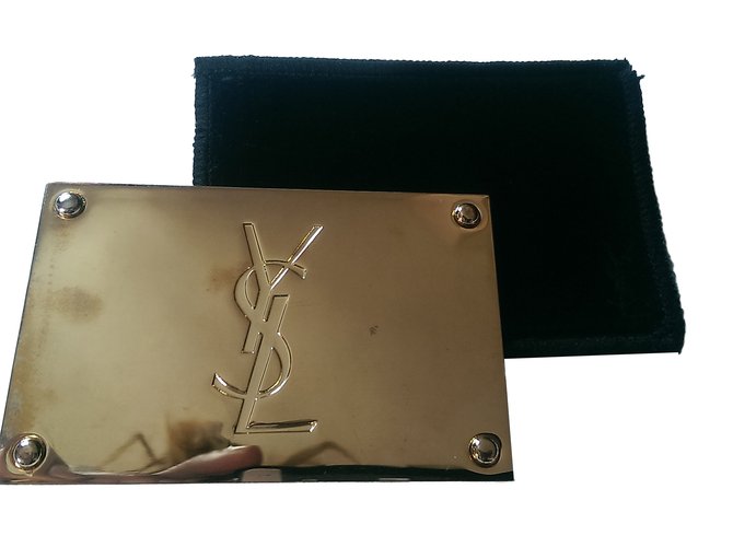 Yves Saint Laurent Purses, wallets, cases Golden Metal  ref.66727