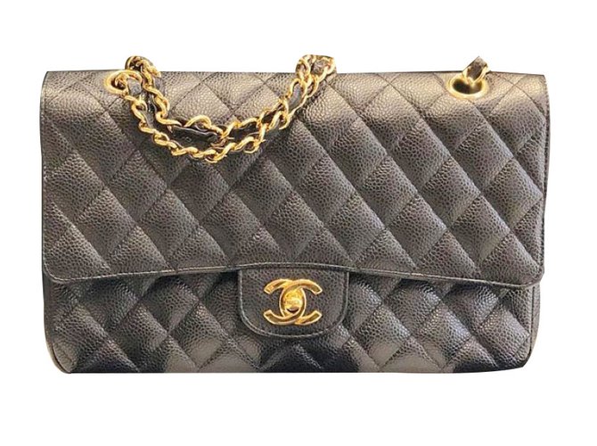 Chanel Timeless Black Leather  ref.66753