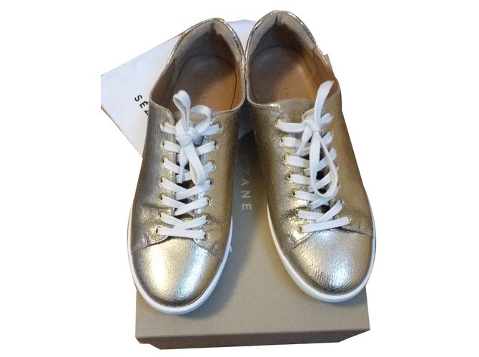 SéZane Sneakers Golden Leather  ref.66801