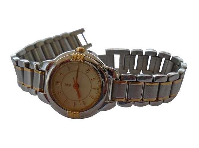 Yves Saint Laurent Feine Uhren Golden Stahl  ref.66824