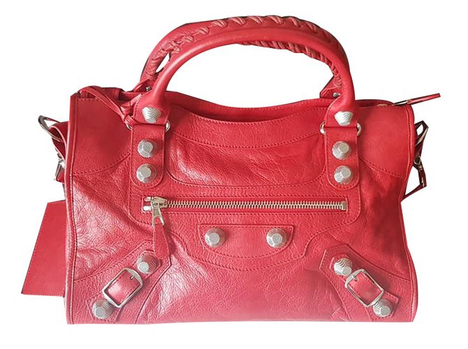 Balenciaga Classic City Cuir Rouge  ref.66896