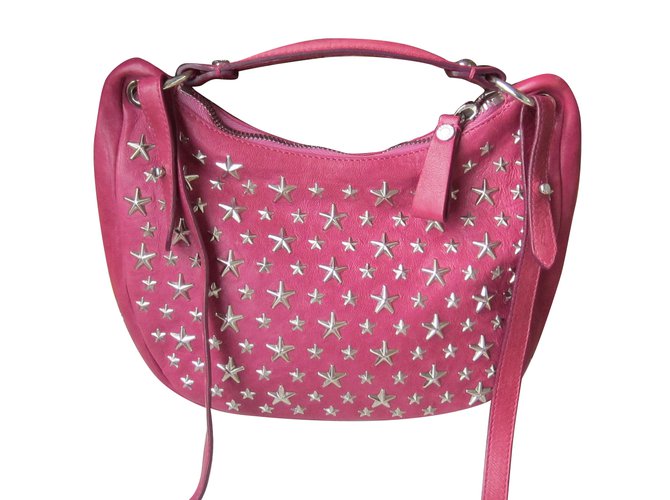 Jimmy Choo "Sky" Handbags Pink Leather  ref.66955