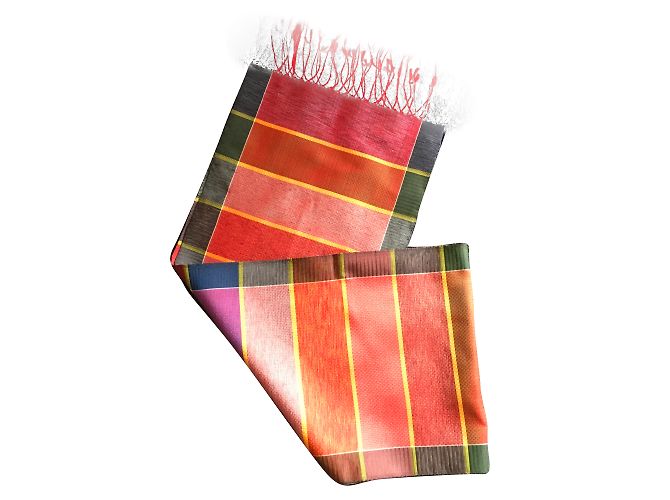 Autre Marque Wild silk scarf multi color Multiple colors