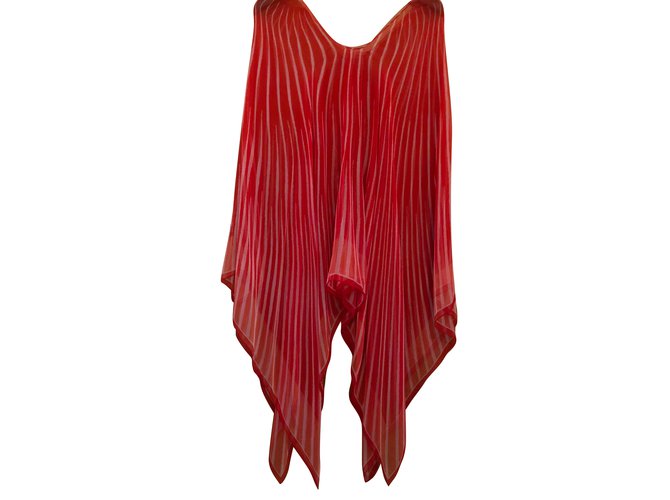 Hermès tunics Red Silk  ref.66984