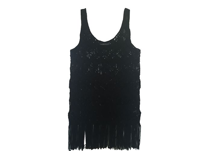 Top de seda Ralph Lauren Black Label Negro XS
