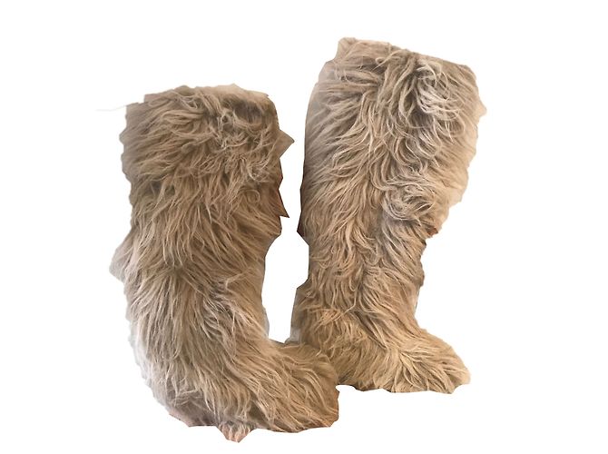 Chanel Botas Beige