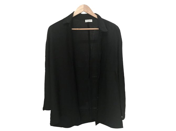 Dries Van Noten Shirt Black Polyester  ref.67067
